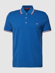 Poloshirt mit Label-Patch von Christian Berg Men Blau - 14