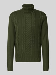Rollkragenpullover mit Zopfmuster Modell 'PAUL' von JACK & JONES - 1