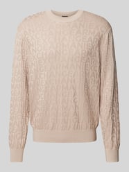 Strickpullover mit gerippten Abschlüssen von ARMANI EXCHANGE Beige - 24