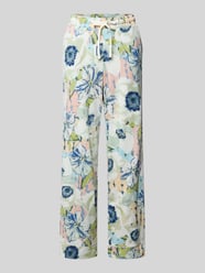 pyjamabroek in all-over look met elastisch band van Christian Berg Woman Fuchsia - 32