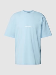 Oversized T-Shirt aus Baumwolle mit Label-Detail von Pegador Blau - 33
