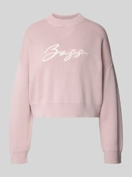 Relaxed Fit Strickpullover aus reiner Baumwolle Modell 'FINEVRA' von BOSS Orange Pink - 25