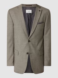 Slim fit 2-knoops colbert met pied-de-poule-dessin, model 'Seal' van Carl Gross Wit - 5