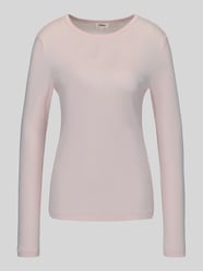 Langarmshirt mit abgerundetem Saum von s.Oliver RED LABEL Pink - 28