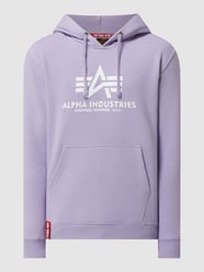 Hoodie mit Label-Print von Alpha Industries Lila - 10