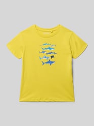 t-shirt z nadrukiem z motywem i okrągłym dekoltem od Blue Seven - 40
