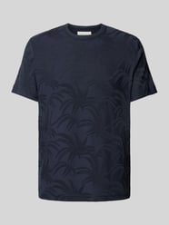 T-Shirt mit Allover-Muster von Tom Tailor Blau - 42