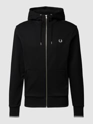 Sweatjacke mit Logo-Stickerei  von Fred Perry Grau / Schwarz - 10
