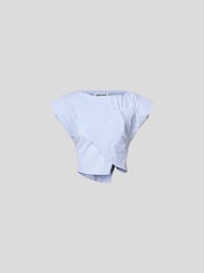 Cropped Blusenshirt mit Streifenmuster von Kochè Blau / Türkis - 6