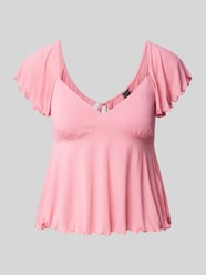 Slim Fit Bluse mit rückseitiger Schnürung von Gina Tricot Rosa - 32