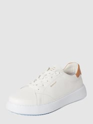 Lederen sneaker van Gant Beige - 12