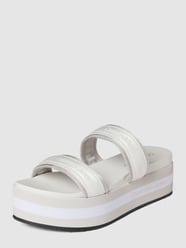 Slides mit Plateausohle von Calvin Klein Jeans Weiß - 15