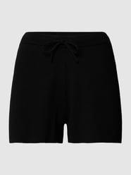 Sweatshorts in riblook, model 'KNIT RIB SHORTS' van REVIEW Zwart - 48
