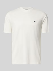 T-Shirt aus Lyocell-Mix mit Label-Stitching von Emporio Armani - 34
