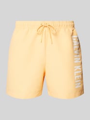 Regular Fit Badeshorts mit Label-Print von Calvin Klein Underwear Orange - 7