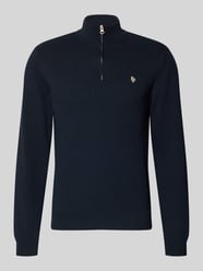 Troyer mit Logo-Stitching und kurzem Reißverschluss von REVIEW - 41