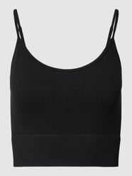 Crop Top in Ripp-Optik Modell 'EVE' von Vero Moda Schwarz - 23