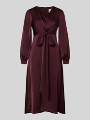 Midikleid mit V-Ausschnitt Modell 'RIMINI' von Neo Noir Bordeaux - 25