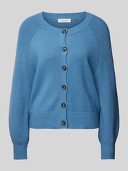 Strickjacke mit Knopfleiste von Christian Berg Woman Blau - 48