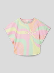 T-shirt met statementprint van s.Oliver RED LABEL Roze - 23
