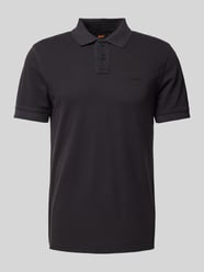 Slim Fit Poloshirt mit kurzer Knopfleiste Modell 'Prime' von BOSS Orange Schwarz - 20