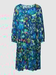 Knielange jurk met all-over print van s.Oliver RED LABEL Turquoise - 5