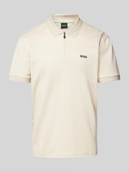 Poloshirt mit Label-Detail Modell 'Philix' von BOSS Green Beige - 7