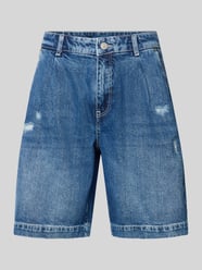 Regular Fit Jeansshorts im Used-Look von MAC Blau - 14
