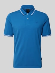 Slim Fit Poloshirt mit Label-Stitching von bugatti - 22