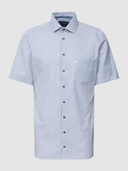 Koszula biznesowa o kroju slim fit w paski od OLYMP Niebieski - 31