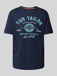 T-Shirt mit Label-Print von Tom Tailor Blau - 24
