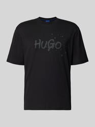 T-shirt o kroju regular fit z czystej bawełny model 'NIEROFIX_U261' od HUGO Blue - 21