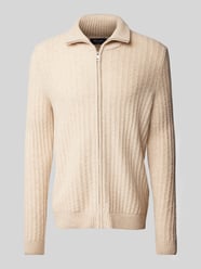 Strickjacke mit Strukturmuster von MAERZ Muenchen Beige - 8