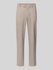 Hose mit Label-Detail Modell 'Orlando' von CG – CLUB of GENTS Beige - 4