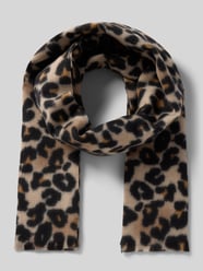 Sjaal met dierenprint, model 'JORNA' van Pieces Beige - 7