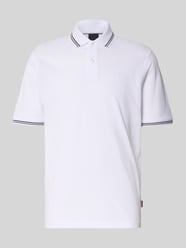 Poloshirt mit kurzer Knopfleiste von bugatti - 48