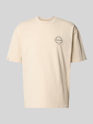 Oversized T-Shirt mit Label-Print Modell 'Paide' von PEGADOR - 24
