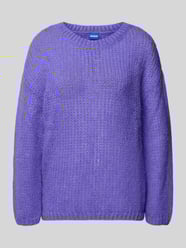 Sweter z dzianiny o kroju relaxed fit z dodatkiem wełny z alpaki model ‘SLOOKINA’ od Hugo Blue - 44