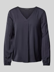 Blusenshirt mit V-Ausschnitt von comma Blau - 27