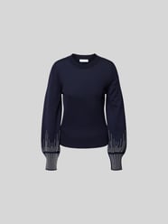 Sweatshirt mit Ziersteinbesatz von Rabanne Blau - 6
