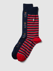 Socken mit Allover-Muster im 2er-Pack von Polo Ralph Lauren Underwear Blau - 10