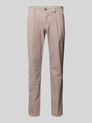 Tapered Fit Cordhose aus reiner Baumwolle Modell 'OSBY PLEATS' von Marc O'Polo Beige - 33