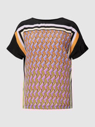 Bluse mit Allover-Muster von Marc Cain Grau / Schwarz - 9