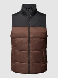 Bodywarmer met opstaande kraag, model 'TOBY' van Jack & Jones Bruin - 46