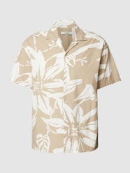 Freizeithemd mit Allover-Muster Modell 'TROPIC' von Jack & Jones Premium Beige - 27