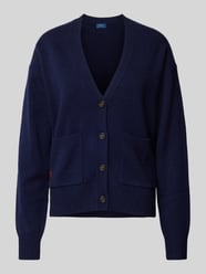 Strickcardigan mit Eingrifftaschen von Polo Ralph Lauren Blau - 38