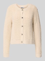 Kurtka z dzianiny z okrągłym dekoltem i listwą guzikową od More & More - 11