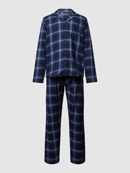 Pyjama mit Brusttasche von Schiesser Blau - 30