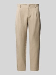 slim fit broek met achterzakken van ROY ROBSON Beige - 1