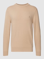 Strickpullover mit Logo-Stitching von Marc O'Polo Beige - 16